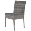 vidaXL Garten-Essstühle 2 Stk. Poly Rattan Grau Produktbild-Vorschau 3