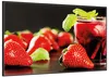 Wallario Wandbild Erdbeer-Mojito - Frische Erdbeeren, Produktbild-Vorschau 2