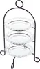 Etagere Metall 3 Glastellern – Retro Gebäckständer Produktbild-Vorschau 1