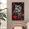 Leinwandbilder 60x90 cm - Tiere, Blumen - Eule, Bilder Produktbild-Vorschau 2