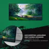 Dekor Leinwand Uhr Wandbilder 60x30 Malerei Wald Bäume Produktbild-Vorschau 5