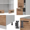 Küchenzeile Vicco R-Line Goldkraft Eiche/Weiß 350 cm AP Produktbild-Vorschau 5
