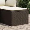 vidaXL Záhradná stolička s vankúšom hnedá 55x55x37 cm Poly Náhľad obrázku produktu 7