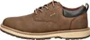 A side view of a brown leather shoe. Voir les images du produit