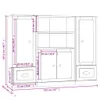 vidaXL Highboards 3 Stk. Sonoma-Eiche Holzwerkstoff Produktbild-Vorschau 8