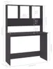 vidaXL Schreibtisch mit Regalen Grau 110x45x157 cm Produktbild-Vorschau 6