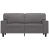 2-Sitzer-Sofa Grau 120 cm Kunstleder Produktbild-Vorschau 3