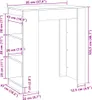 vidaXL Barový stůl s policí bílý 95x47x103,5 cm materiál na Náhled obrázku produktu 8