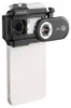 A close-up product shot of a smartphone with a microscope attachment. Produktbild-Vorschau