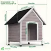 VOUNOT® Hundehütte Outdoor aus Holz, mit Bitumendach, Produktbild-Vorschau 3