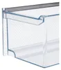 Close-up of a clear plastic drawer with a light blue rim. Produktbild-Vorschau