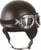Mil-Tec Helm, Halbschale mit Brille, schwarz Produktbild-Vorschau 1