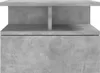 A front view of a concrete-look nightstand with a shelf and a drawer. Náhled obrázku produktu