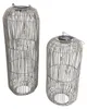 LED Solar Laternen, grau, 45 & 60cm - in Rattan Optik, Produktbild-Vorschau 1
