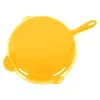 A yellow lid for a pot or pan, shown from above. Produktbild-Vorschau
