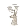 Kerzenleuchter Silvarno Silber Hirsch Design Aluminium Produktbild-Vorschau 4