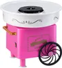 A pink cotton candy machine with a white bowl and gold decorative accents, shown against a white background. Produktbild-Vorschau