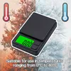 A digital scale is shown against a background depicting seasonal changes from autumn to winter, with thermometers indicating temperature ranges. Náhľad obrázku produktu