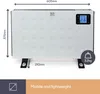 A white electric heater with dimensions and weight indicated. Anteprima dell’immagine prodotto