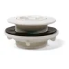 A white plastic pool fitting with a black rubber gasket, shown against a white background. Produktbild-Vorschau
