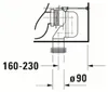 Duravit No.1 WC au sol, rimless, pour combinaison, Anteprima dell’immagine prodotto 3