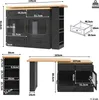 Diagrams and measurements of a kitchen island/bar table. Produktbild-Vorschau