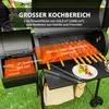 Outsunny Holzkohlegrill aus Stahl BBQ Smoker mit Deckel Produktbild-Vorschau 5