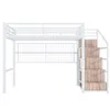 Merax Lit mezzanine 140x200 cm avec armoire et éclairage Voir les images du produit 9