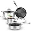 Set di pentole in acciaio inossidabile NutriChef, 8 pezzi – Anteprima dell’immagine prodotto 9