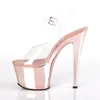 SKY-308 Damen Sandale von Pleaser, Transparent Roségold , Produktbild-Vorschau 3