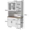 A diagram of a white kitchen cabinet with dimensions labeled. Náhled obrázku produktu
