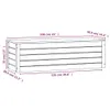 vidaXL Truhe Weiß 109x36,5x33 cm Massivholz Kiefer Produktbild-Vorschau 8