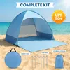 Tenda da Spiaggia Pop Up Automatica 2-3 Persone, Montaggio Anteprima dell’immagine prodotto 5