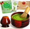 Matcha cajový ceremoniálny set "Akai" s miskou, metlickou, Náhľad obrázku produktu 1