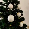 Weihnachtskugel mit Glitzer Ø8cm 16 Stück weiß Produktbild-Vorschau 4