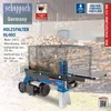 A wood splitter machine with product specifications and branding. Produktbild-Vorschau