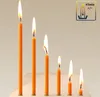 50x Stabkerzen orange Tropffrei Rußfrei dünn L 16cm Premium Produktbild-Vorschau 2