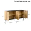 Merax Mosaik Sideboard mit 2 Türen in Holzoptik, Kommode Produktbild-Vorschau 8