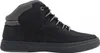 A side view of a black Timberland boot. Produktbild-Vorschau