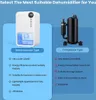 Comparison of semiconductor and compressor type dehumidifiers with their features listed. Produktbild-Vorschau