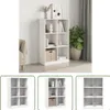 The Living Store Bücherregal Weiß 70x33x110 cm Massivholz Produktbild-Vorschau 1