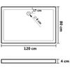 Piatto Doccia in ABS Rettangolare Nero 80x120 cm Anteprima dell’immagine prodotto 6