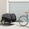vidaXL Fahrradanhänger Schwarz 45 kg Eisen Produktbild-Vorschau 2