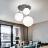Deckenlampe, Kugel Design, Glas satiniert, D 46,5 cm Produktbild-Vorschau 3
