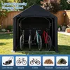 COSTWAY fietsschuur, waterdicht, tuinhuis met rolluikdeur, Productafbeelding-voorbeeld 8