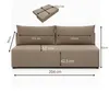 Sofello Kleines Sofa mit Schlaffunktion LUNO Beige – Produktbild-Vorschau 5