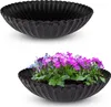 Jardinières rondes ondulées pour l'extérieur noir marbré 28 Voir les images du produit 1