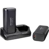 A black VOLTCRAFT VC 5000-2 power bank and its charging dock are shown against a white background. Another power bank is placed to the right of the dock. Produktbild-Vorschau