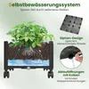 COSTWAY Skrzynka na kwiaty, 2 w 1 łuk na róże z kratką, Podgląd zdjęcia produktu 4