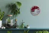 Holzuhr 20fi cm wanduhr - weiße Spitzen - rote Rosen Produktbild-Vorschau 2